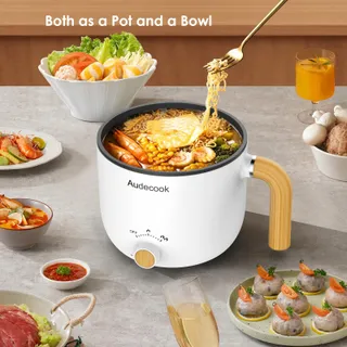 AUDECOOK Elektrische Pan en Stomer 1,5L Draagbare Mini Multicooker — miniatuur 3