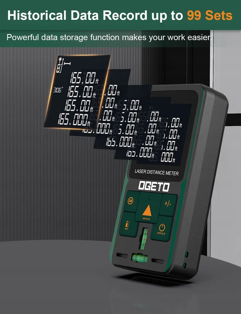 OGETO Laserafstandsmeter 120m LCD Hoek Pythagoras — foto 6