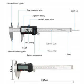 QFUN Digitale Schuifmaat 150mm Waterdicht Stofdicht LCD — miniatuur 3