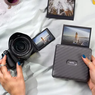 INSTAX LINK Smartphoneprinter Breed Formaat Mocha Grijs — miniatuur 4