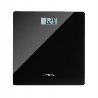 CITIZEN Digitale Badkamerweegschaal Wit Zwart LCD Gehard Glas — miniatuur 1