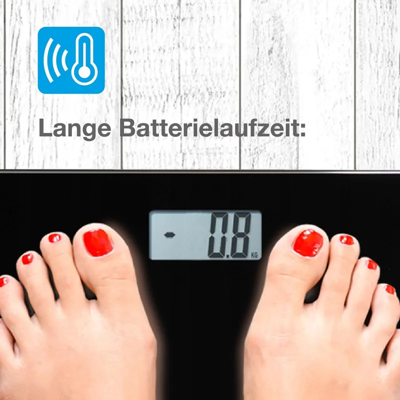 CITIZEN Digitale Badkamerweegschaal Wit Zwart LCD Gehard Glas — foto 4