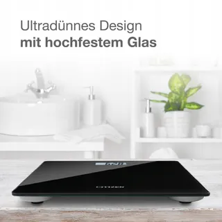 CITIZEN Digitale Badkamerweegschaal Wit Zwart LCD Gehard Glas — miniatuur 7