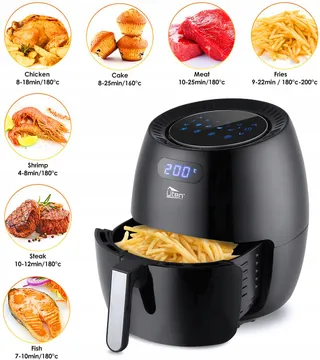 UTEN Airfryer XXL 6.5L LED Touchscreen 1800W 8 Programma's — miniatuur 6