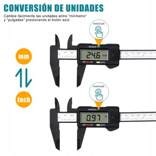 VINABO Digitale Schuifmaat 150mm 6 Inch Elektronisch Meetgereedschap LCD — miniatuur 2