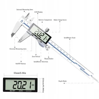 ACEMETER Digitale Schuifmaat 150mm Groot LCD Precisie — miniatuur 1