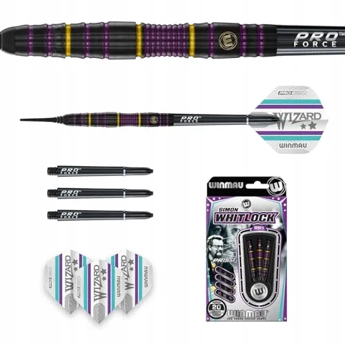 WINMAU Dartset Simon Whitlock 85% Pro 18g 20g Soft Tip — foto 5