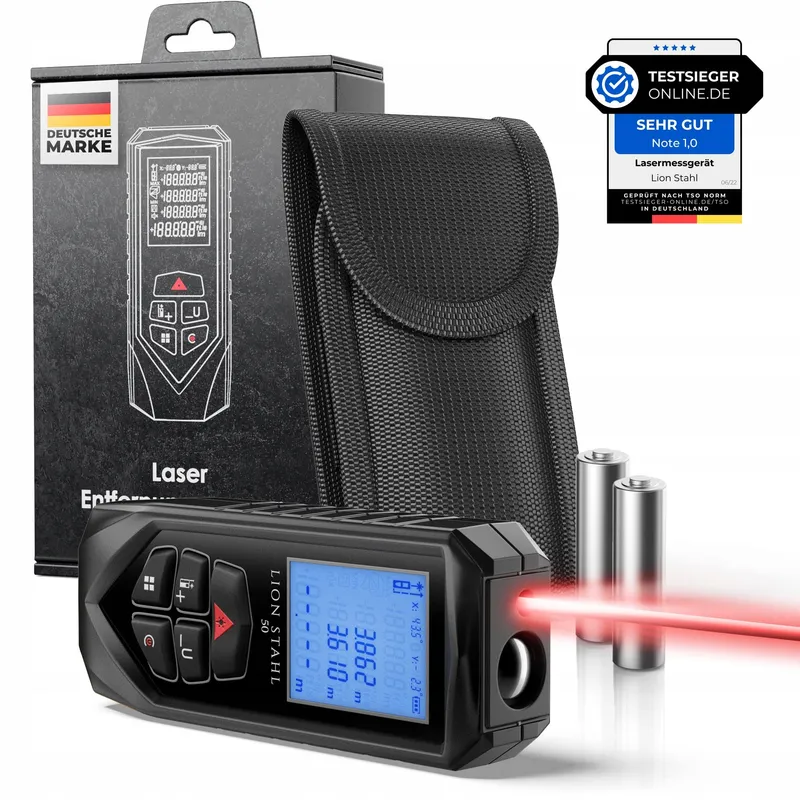 LION STAHL Laser Afstandsmeter 5cm-50m Binnen Batterijen — foto 1