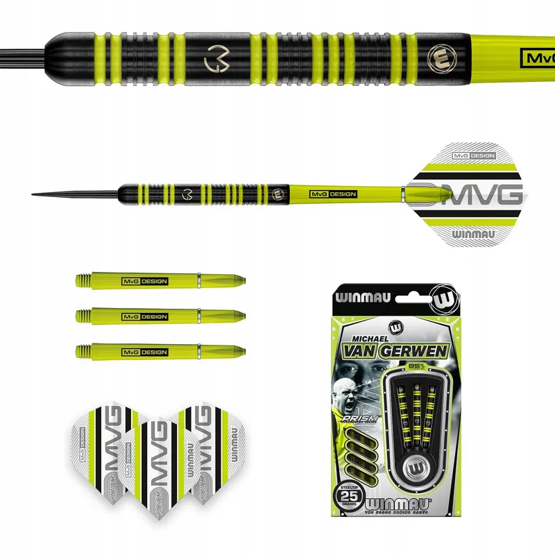 WINMAU MvG 85% Pro-Series 25g Dartset Met Flights En Shafts — foto 5