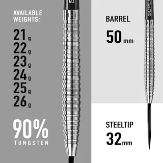 HARROWS NX90 90% Wolfraam Steeltip Darts 21g-26g — miniatuur 3