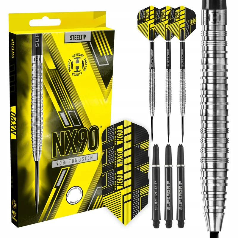 HARROWS NX90 90% Wolfraam Steeltip Darts 21g-26g — foto 1