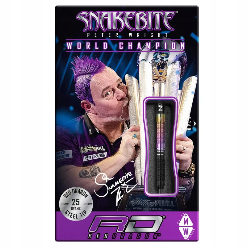 RED DRAGON Snakebite 2020 25g Wolfraam Darts met Flights — foto 4