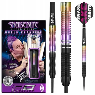 RED DRAGON Snakebite 2020 25g Wolfraam Darts met Flights — miniatuur 1