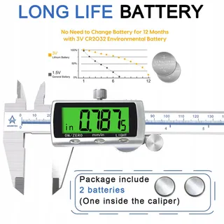 ACEMETER Digitale Schuifmaat 150mm LCD RVS IP54 Waterdicht — miniatuur 5