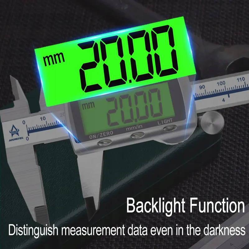 ACEMETER Digitale Schuifmaat 150mm LCD RVS IP54 Waterdicht — foto 3