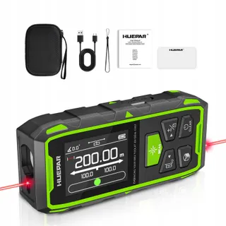HUEPAR Dubbele Laserafstandsmeter 200M LCD Afstand Oppervlak — miniatuur 2