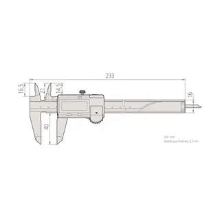 MITUTOYO Digitale Schuifmaat Zonder Data-uitgang 0-150mm DIN 862 — miniatuur 1
