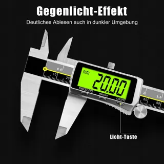 ORTHLAND Digitale Schuifmaat 150mm LCD Waterdicht Diepte — miniatuur 4