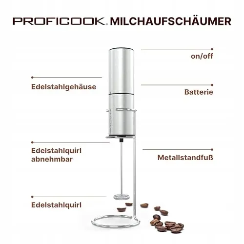 PROFICOOK Melkopschuimer Elektrisch Cappuccino Latte Macchiato — foto 3