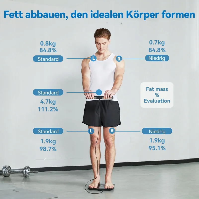 LEPULSE P1 Lichaamsanalyseweegschaal App 24 Gebruikers Zwart — foto 3