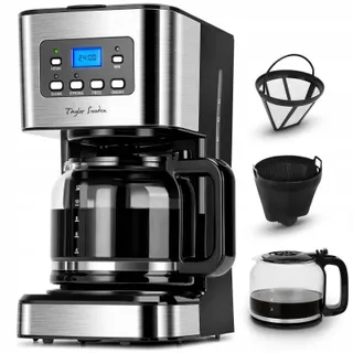 TAYLOR SWODEN Darcy Koffiezetapparaat 950W 1,5L Timer 12 Kopjes Zwart