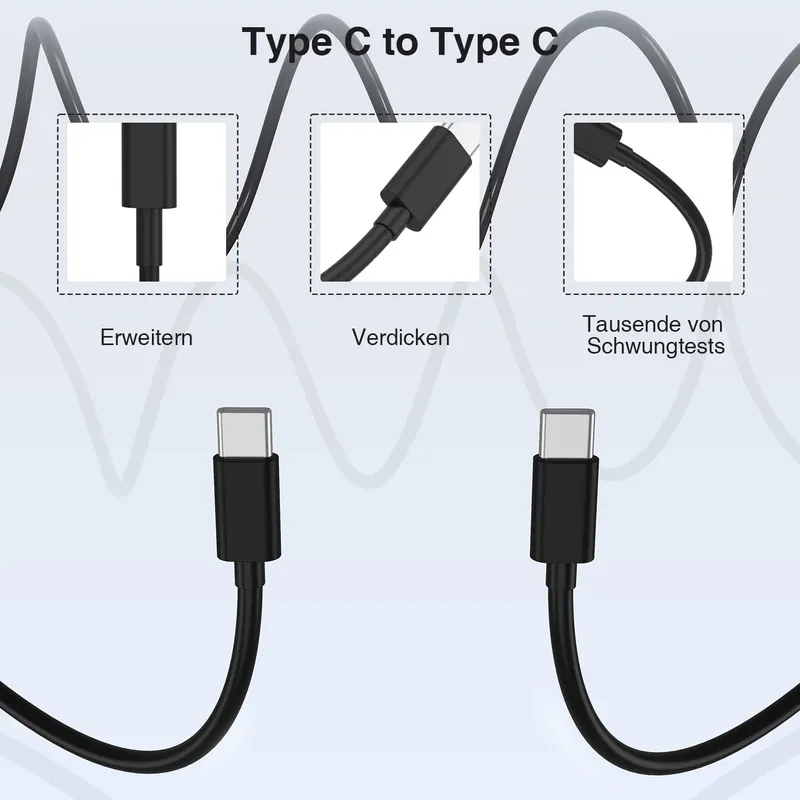 TUMABER USB-C Snellader Kabel 2m Galaxy S25 S24 S23 S22 β foto 5
