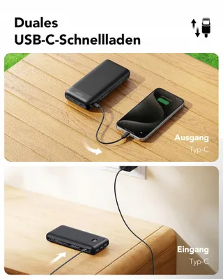 VEGER Power Bank 27000mAh 20W PD USB C 4 Uitgangen LED — miniatuur 5