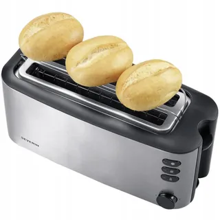 SEVERIN AT 2509 Broodrooster 4 Sneden Opwarmrek 1400W RVS Zwart — miniatuur 10