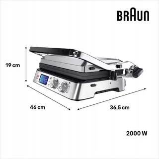 BRAUN MultiGrill 9 CG9047 Contactgrill Verwisselbare Platen 230°C — miniatuur 3