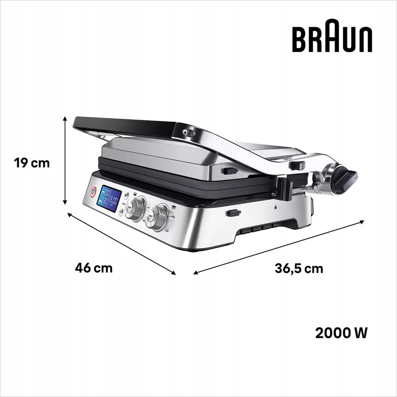 BRAUN MultiGrill 9 CG9047 Contactgrill Verwisselbare Platen 230°C — foto 3