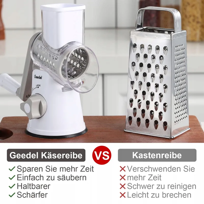 Geedel Roterende Kaas- en Groenterasp 3 Bladen — foto 2