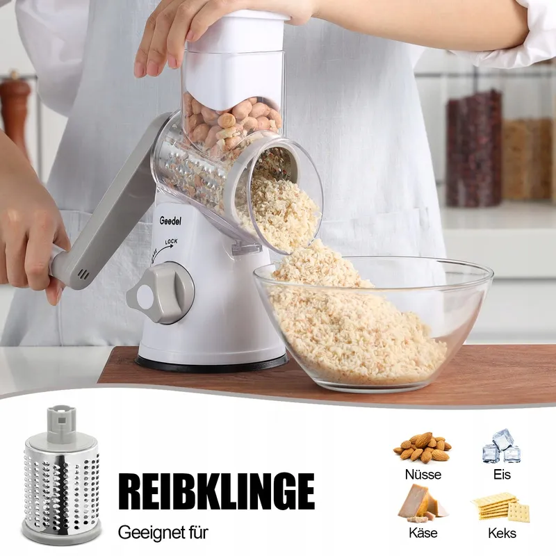 Geedel Roterende Kaas- en Groenterasp 3 Bladen — foto 5