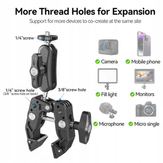 TELESIN Fietshouder 360° voor GoPro Insta360 DJI Osmo — miniatuur 2