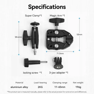 TELESIN Fietshouder 360° voor GoPro Insta360 DJI Osmo — miniatuur 7