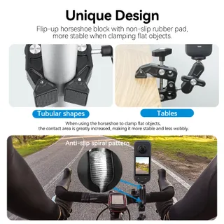 TELESIN Fietshouder 360° voor GoPro Insta360 DJI Osmo — miniatuur 4