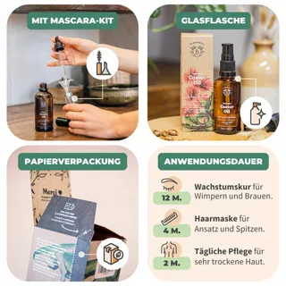 BIONOBLE Ricinusolie Bio 50ml Natuurlijk Haar Wimpers Wenkbrauwen Nagels — miniatuur 4