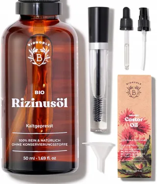 BIONOBLE Ricinusolie Bio 50ml Natuurlijk Haar Wimpers Wenkbrauwen Nagels