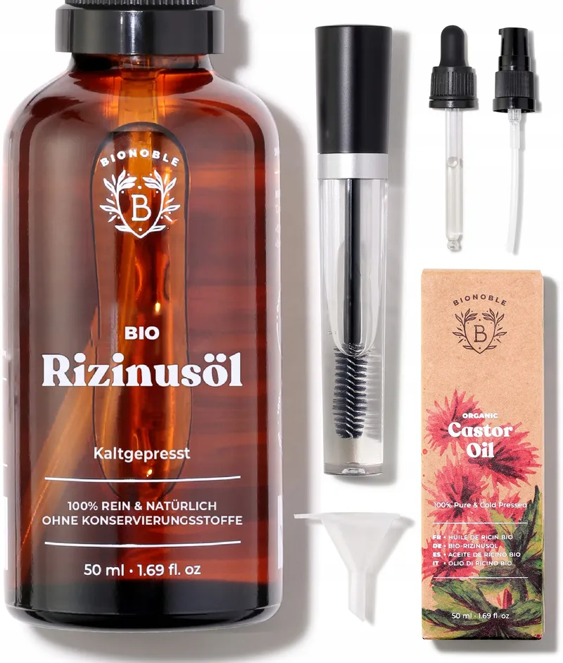 BIONOBLE Ricinusolie Bio 50ml Natuurlijk Haar Wimpers Wenkbrauwen Nagels — foto 1