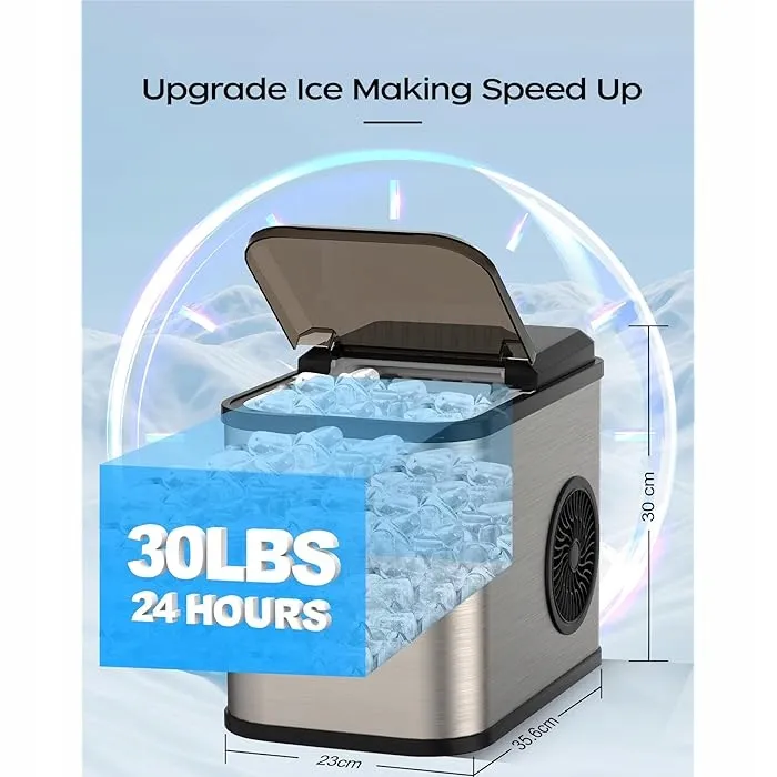 KEEGONE IJsblokjesmachine LED 2L met Schep en Mand — foto 11