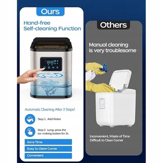KEEGONE IJsblokjesmachine LED 2L met Schep en Mand — miniatuur 10