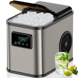 KEEGONE IJsblokjesmachine LED 2L met Schep en Mand