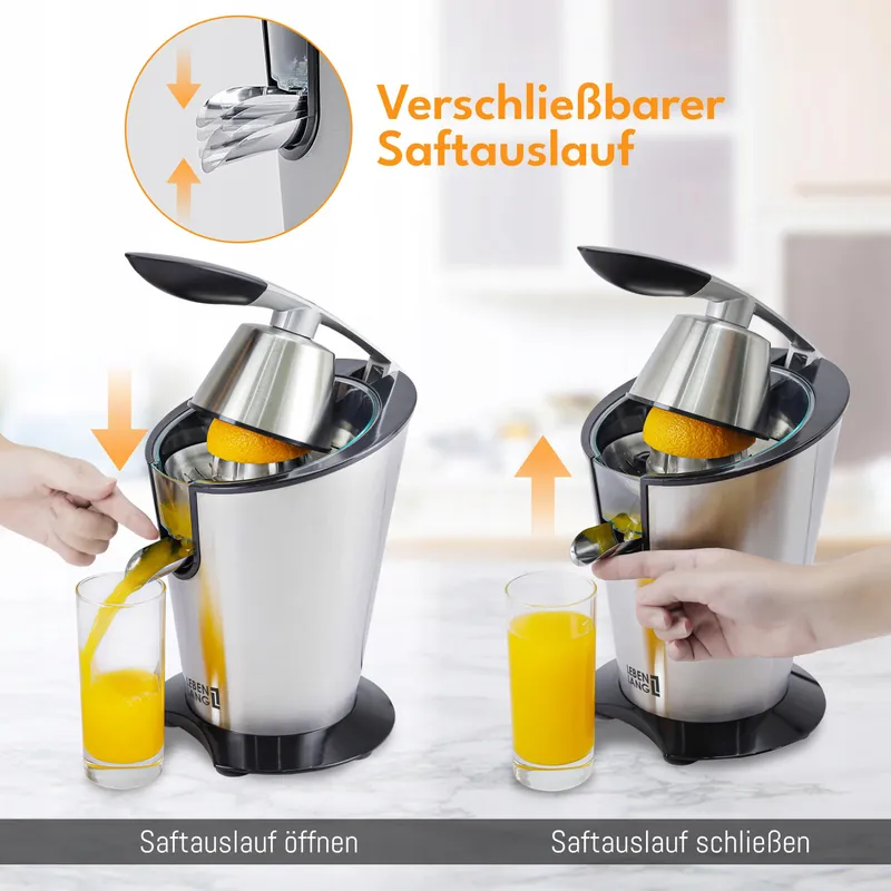 LEBENLANG Elektrische Citruspers 600W RVS BPA-Vrij — foto 4