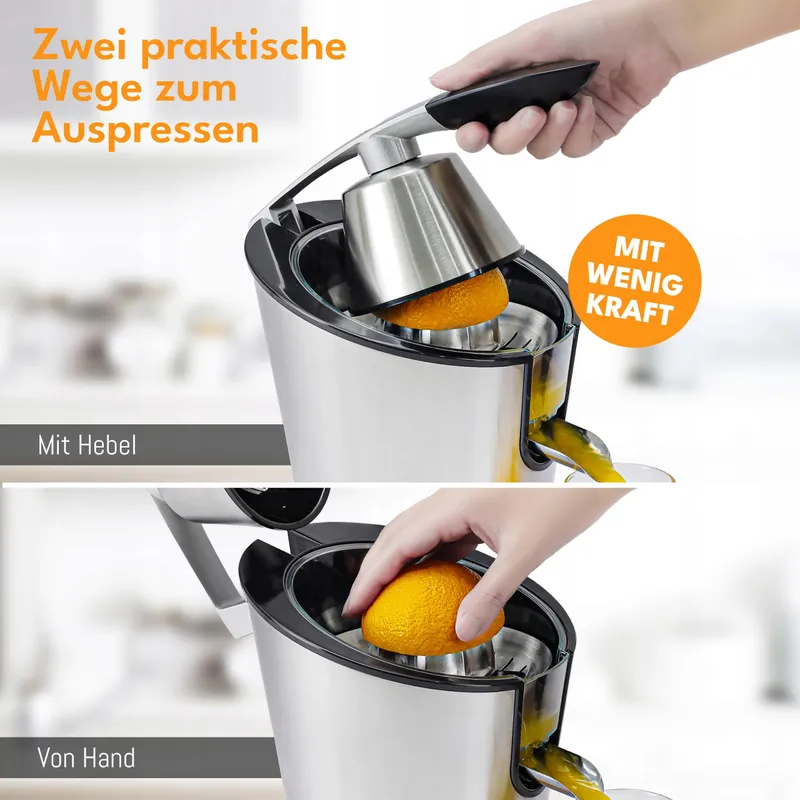 LEBENLANG Elektrische Citruspers 600W RVS BPA-Vrij — foto 5
