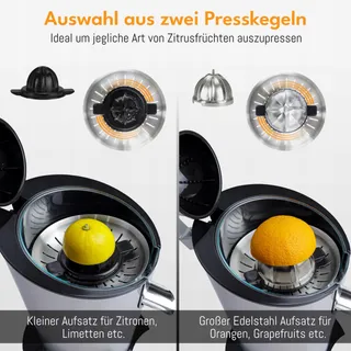 LEBENLANG Elektrische Citruspers 600W RVS BPA-Vrij — miniatuur 2
