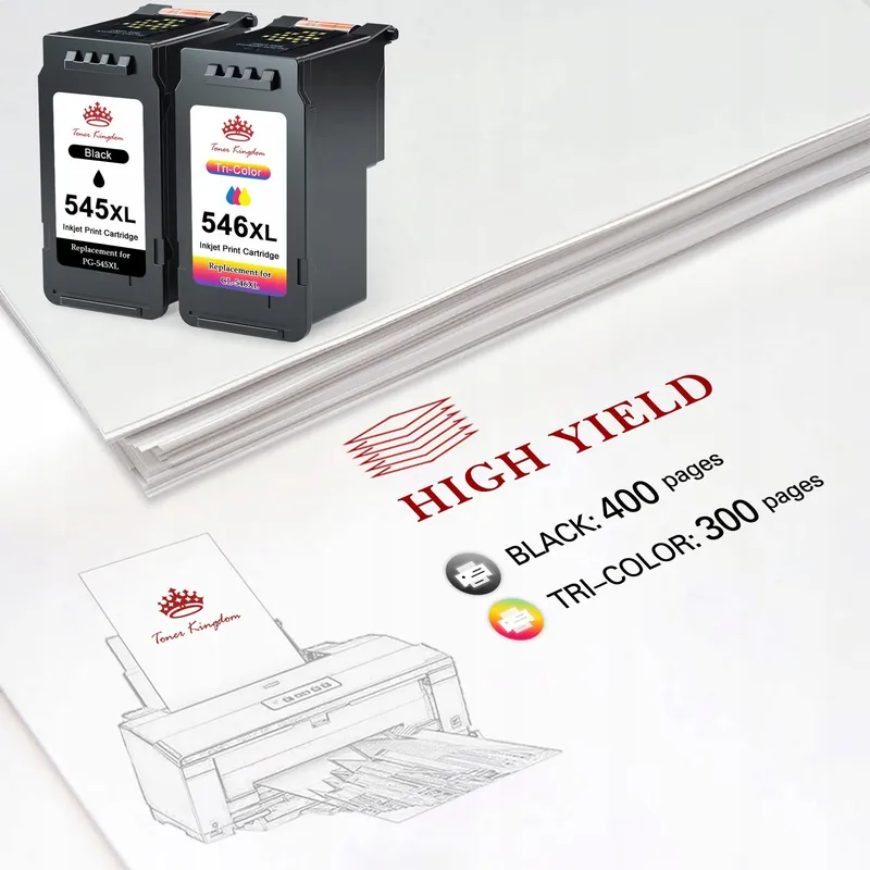 TONER KINGDOM PG-545XL CL-546XL Inktpatronen Canon Pixma Zwart Kleur — foto 3