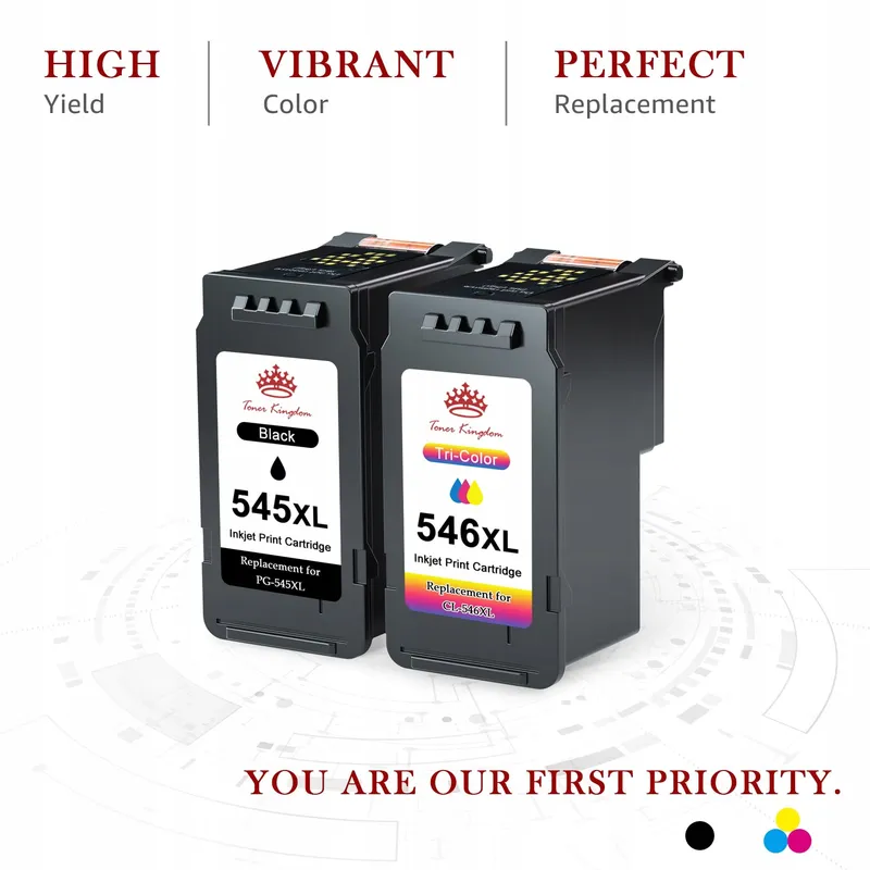 TONER KINGDOM PG-545XL CL-546XL Inktpatronen Canon Pixma Zwart Kleur — foto 8