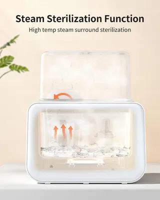 GROWNSY Flessenwarmer Sterilisator 8-in-1 LCD BPA-vrij Wit — miniatuur 5