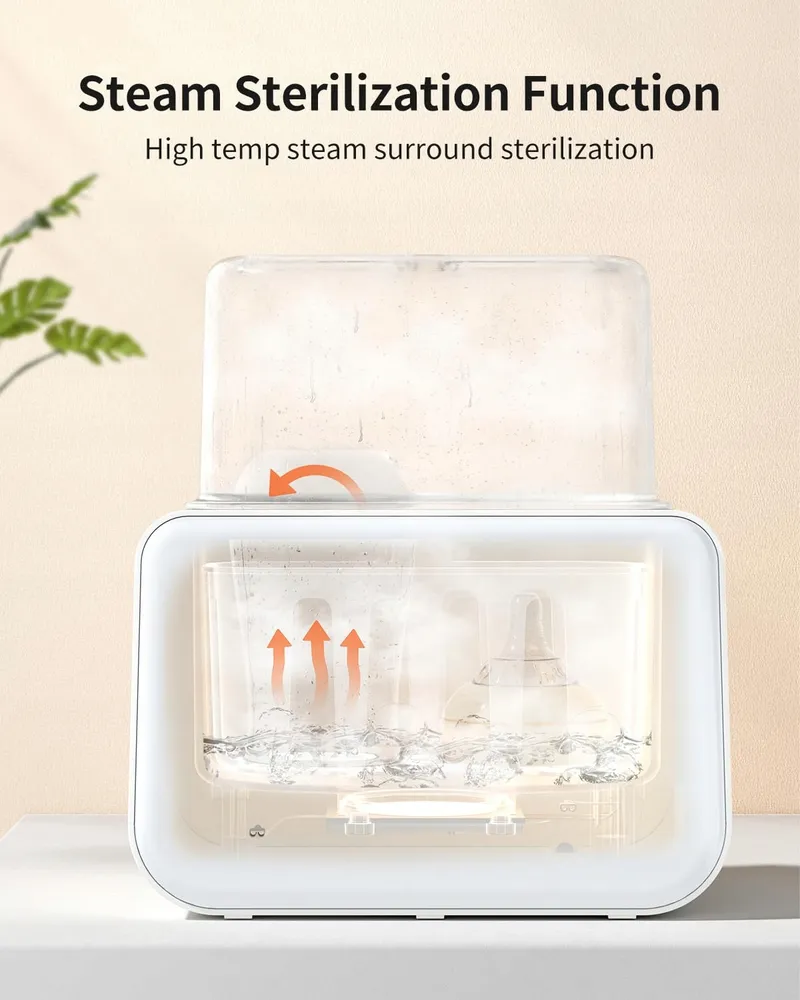 GROWNSY Flessenwarmer Sterilisator 8-in-1 LCD BPA-vrij Wit — foto 5