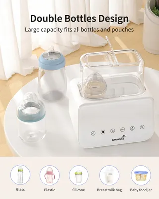 GROWNSY Flessenwarmer Sterilisator 8-in-1 LCD BPA-vrij Wit — miniatuur 4