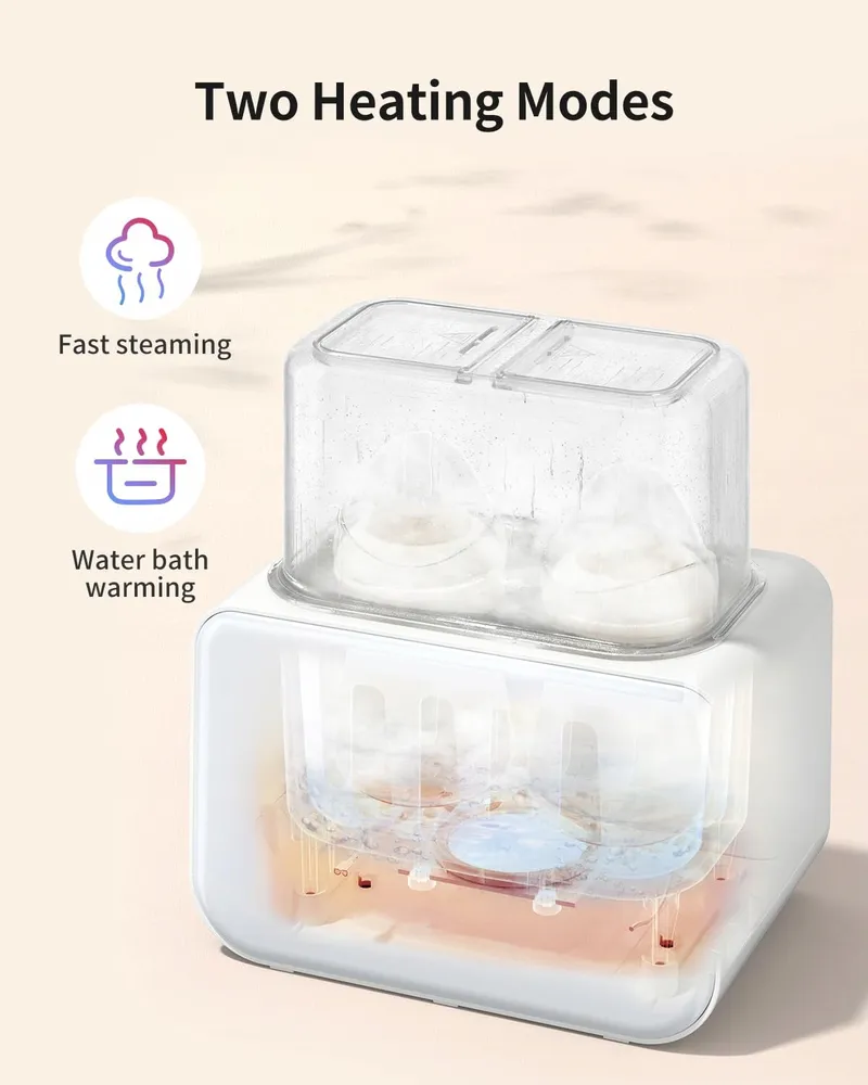 GROWNSY Flessenwarmer Sterilisator 8-in-1 LCD BPA-vrij Wit — foto 2